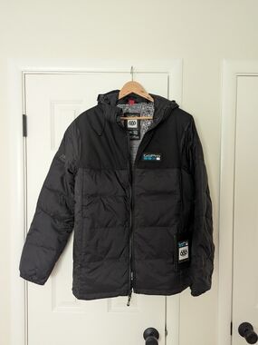 GoPro Men's Black Down Parka Jacket